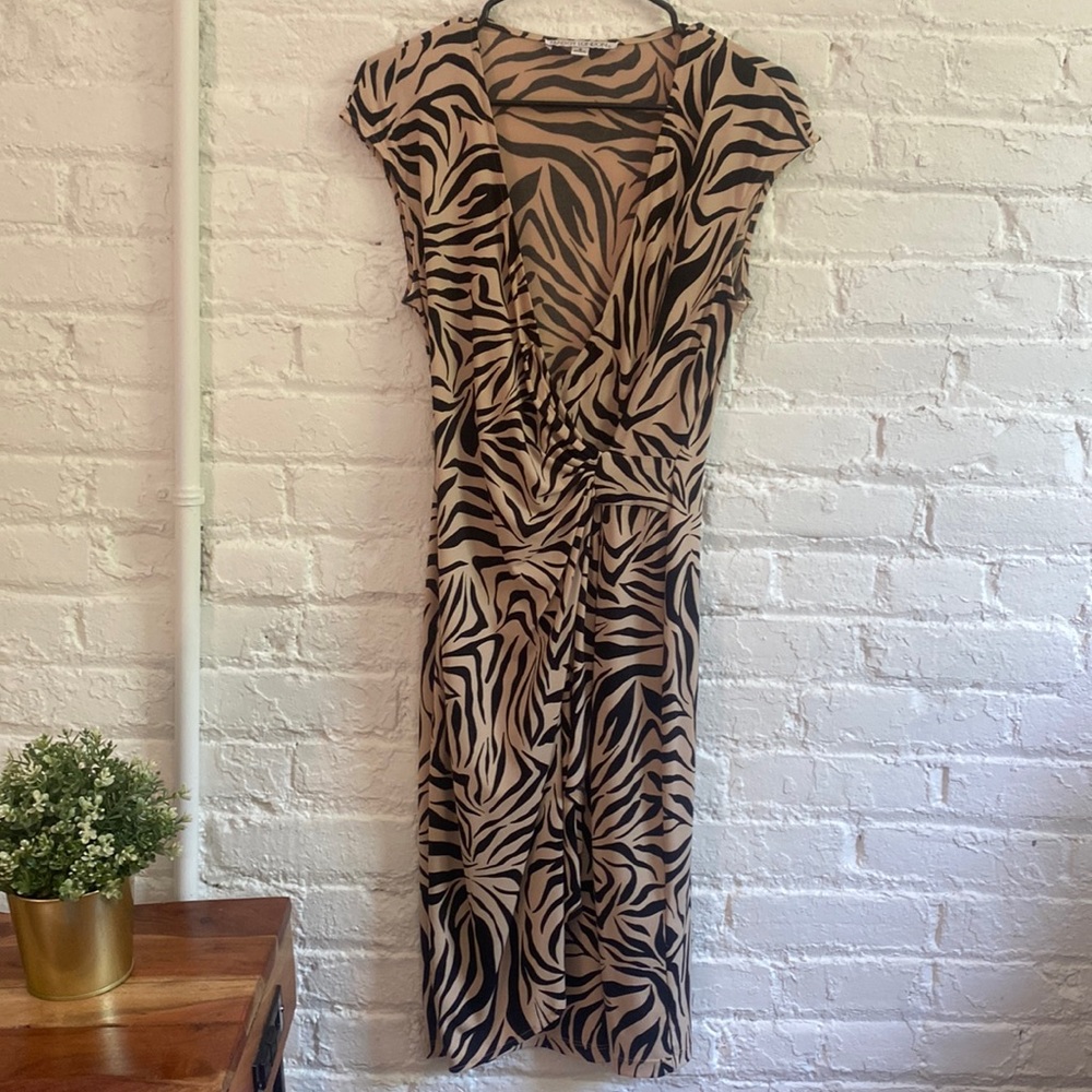 Maggy London Animal Print Wrap Dress